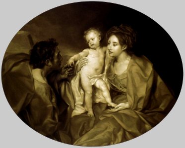 Anton Raphael Mengs - The Holy Family - WGA15033. Free illustration for personal and commercial use.