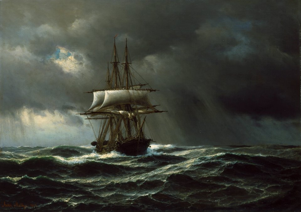 Anton Melbye - Orkanen - 1866