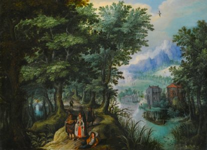 Anton Mirou - An Elegant Pair in a Landscape 209L13033 6XXFY