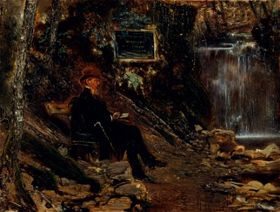 Anton Romako - Der Schriftsteller Hermann Rollett am Wasserfall - 4312 - Österreichische Galerie Belvedere