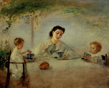 Anton Romako - Die Familie des Künstlers beim Frühstück - 2511 - Österreichische Galerie Belvedere