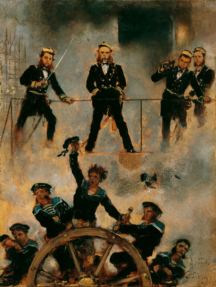 Anton Romako - Tegetthoff in der Seeschlacht bei Lissa II - 2198 - Österreichische Galerie Belvedere