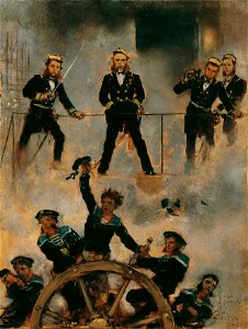Anton Romako - Tegetthoff in der Seeschlacht bei Lissa II - 2198 - Österreichische Galerie Belvedere