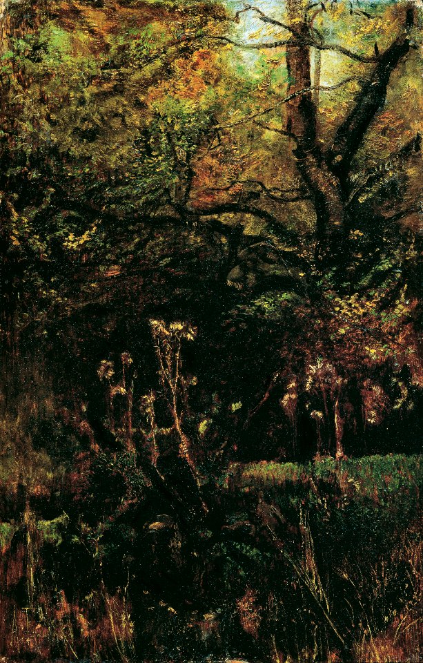 Anton Romako - Waldlichtung mit Disteln - 3681 - Österreichische Galerie Belvedere