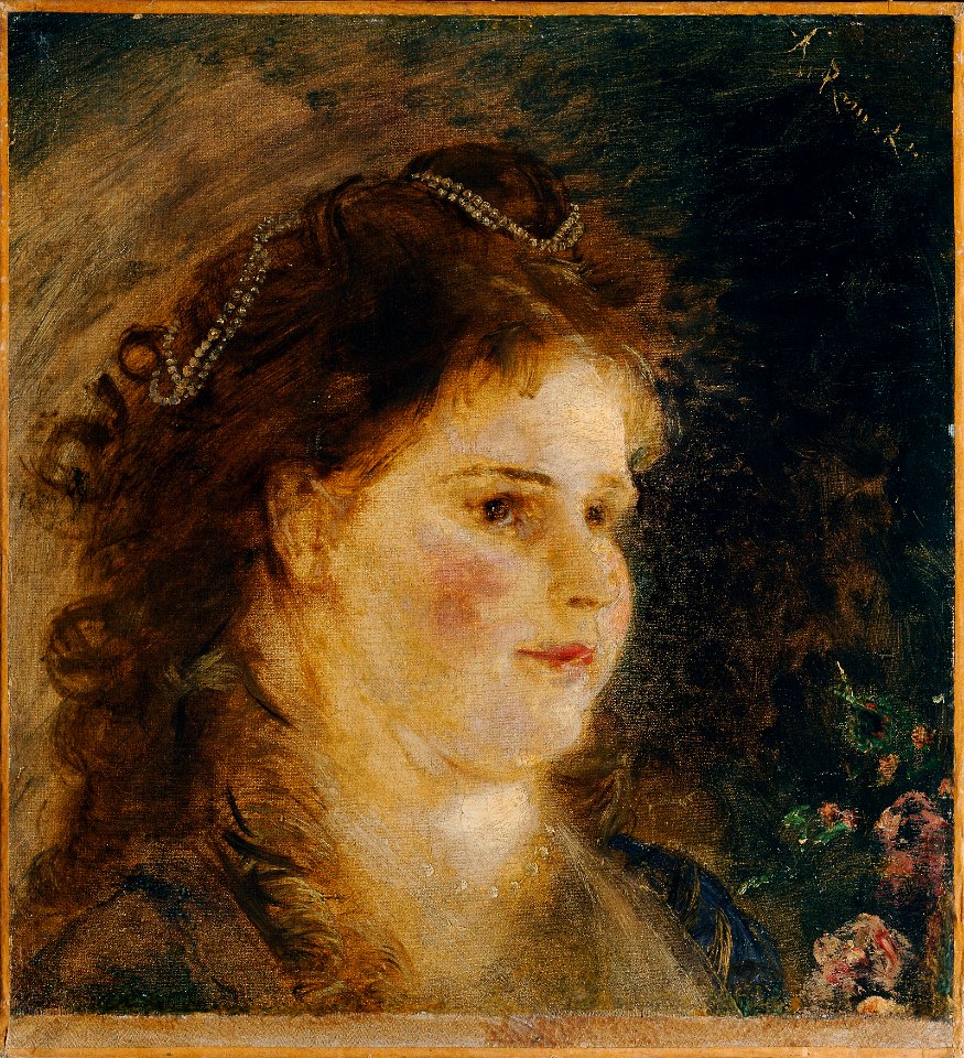 Anton Romako - Mädchen mit Perlenkette im Haar - 4620 - Österreichische Galerie Belvedere