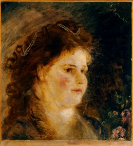 Anton Romako - Mädchen mit Perlenkette im Haar - 4620 - Österreichische Galerie Belvedere