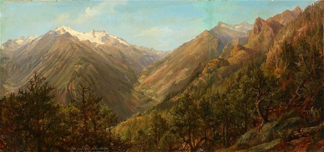 Anton Schiffer - View from Thörl into the Molda Valley with the Hochalpenspitz