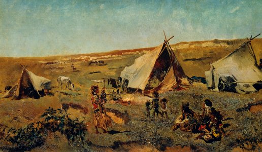 Anton Romako - Zigeunerlager in der Puszta - 2623 - Österreichische Galerie Belvedere