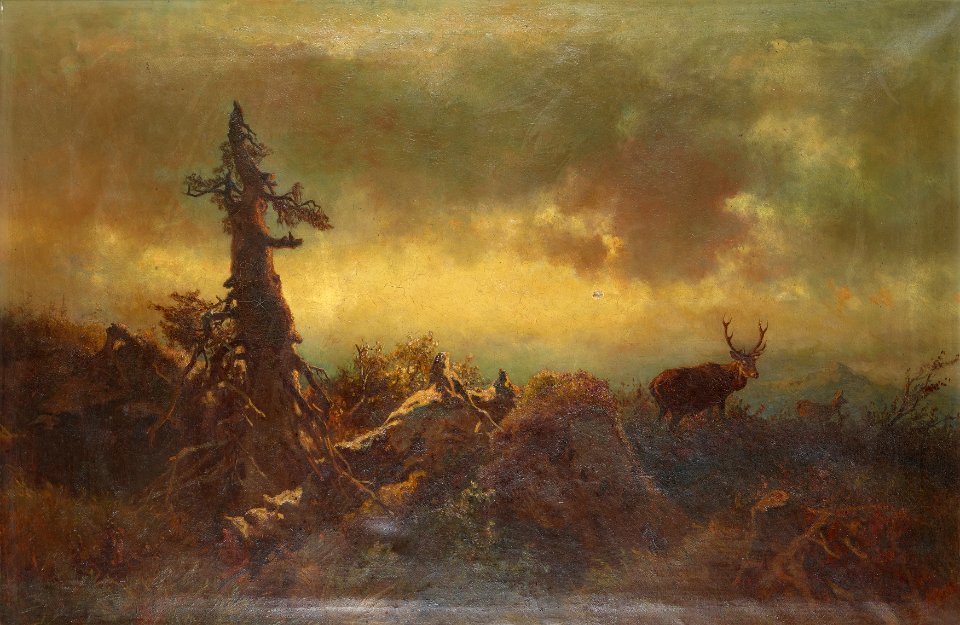 Anton Schrödl - Hochebene mit Hirsch - 3738 - Kunsthistorisches Museum