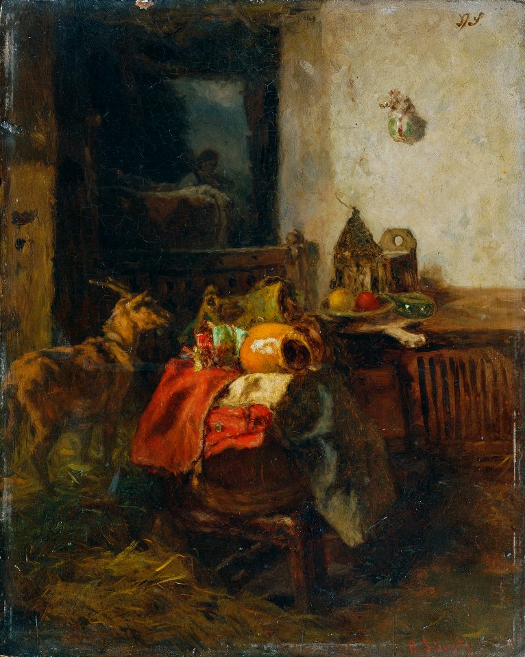 Anton Schrödl - Bauernzimmer mit einem Stillleben - 786 - Österreichische Galerie Belvedere
