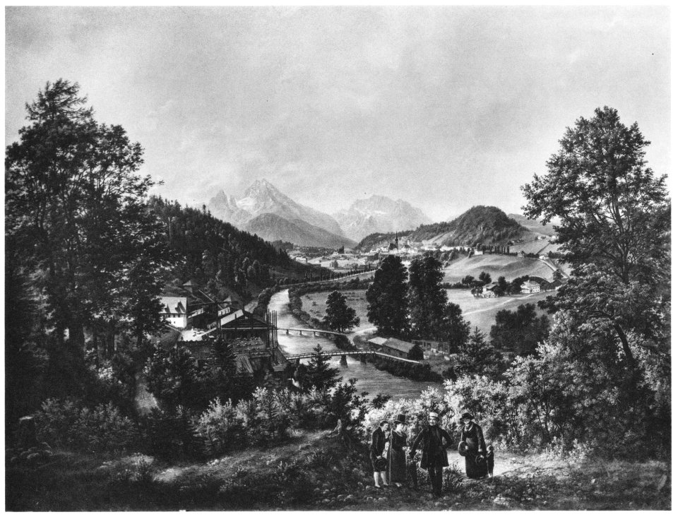 Anton Schiffer Blick auf Berchtesgaden