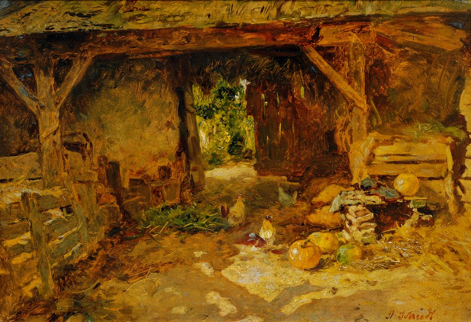 Anton Schrödl - Hofinterieur aus dem Marchfeld - 561 - Österreichische Galerie Belvedere