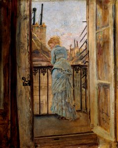 Anton Romako - Auf dem Balkon - 1424 - Österreichische Galerie Belvedere