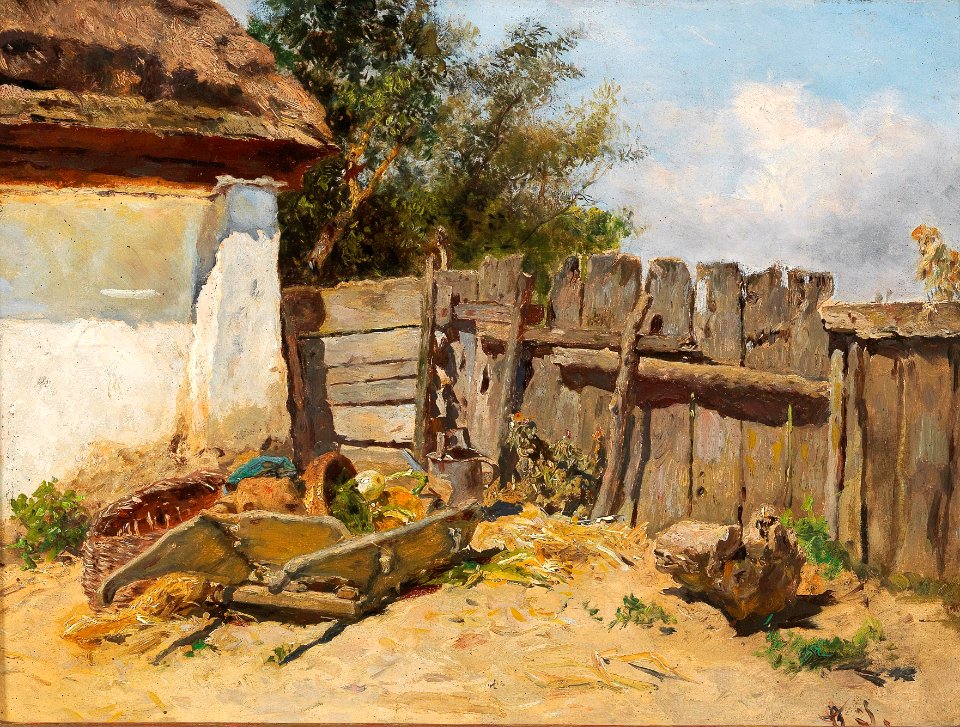 Anton Schrödl - In the Farmhouse Garden