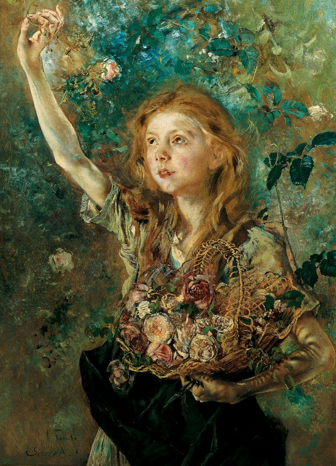 Anton Romako - Die Rosenpflückerin - 1832 - Österreichische Galerie Belvedere