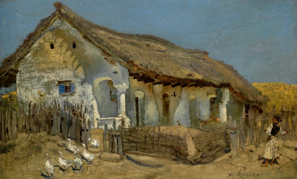 Anton Romako - Ungarischer Bauernhof