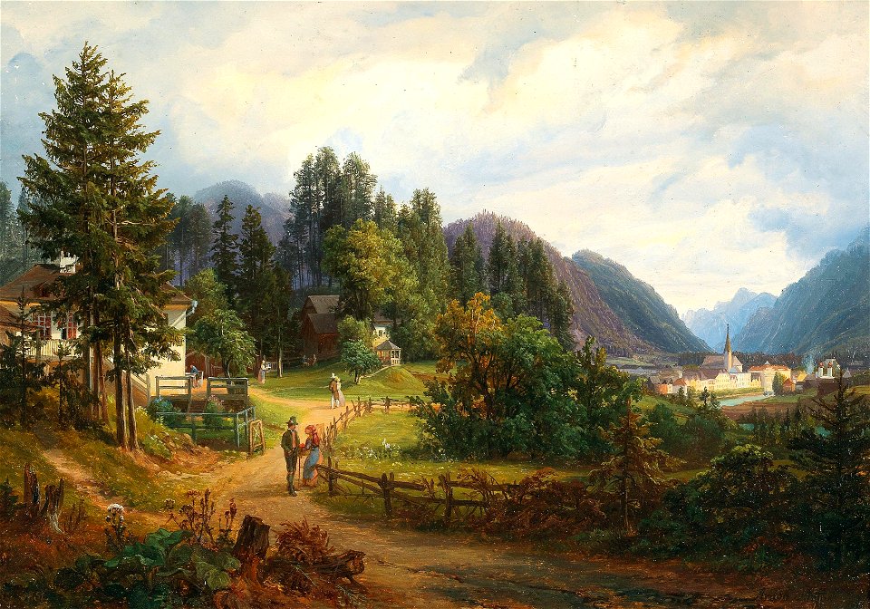 Anton Schiffer - A view of Bad Ischl