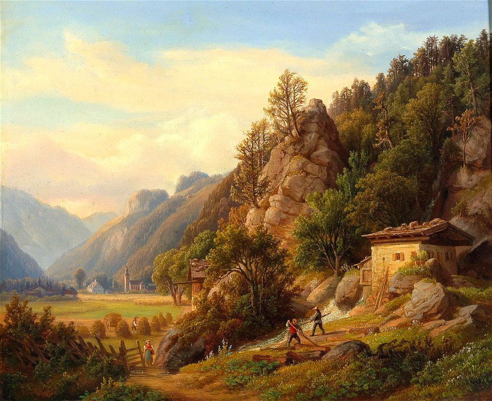 Anton Schiffer - Partie bey Frohnwies am Wege von Lofer nach Salfelden im Pinzgau