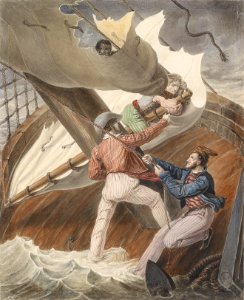 Anton von Perger Schiff im Sturm