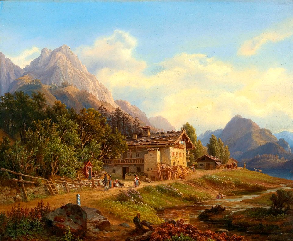 Anton Schiffer - Partie am Hintersee in der Ramsau bey Berchtesgaden