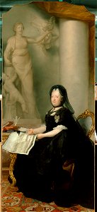 Anton von Maron, , Kunsthistorisches Museum Wien, Gemäldegalerie - Kaiserin Maria Theresia (1717-1780) mit der Statue des Friedens - GG 6201 - Kunsthistorisches Museum