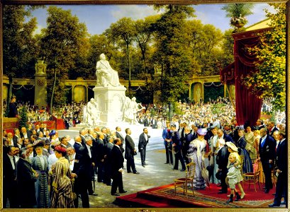 Anton von Werner - Enthüllung des Richard-Wagner-Denkmals im Tiergarten - BG-M 0194^76 - Berlinische Galerie