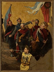 Anton von Werner - Kampf und Sieg (Ölskizze zum Fries für die Siegessäule in Berlin) - BG-M 0184^76 - Berlinische Galerie
