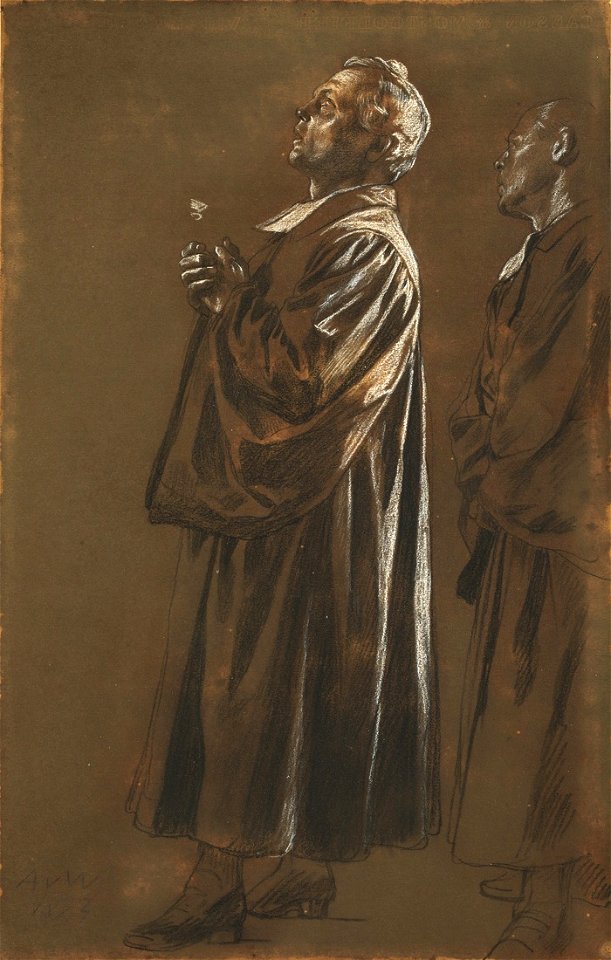 Anton von Werner Studie Bischof Benjamin Ursinus 1884