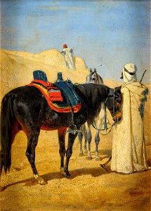 Anton Strassgschwandtner Orieintalen mit Pferd