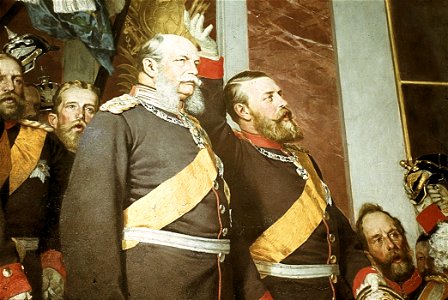 Anton von Werner-Kaiserproklamation, zweite Fassung 1882-2-detail