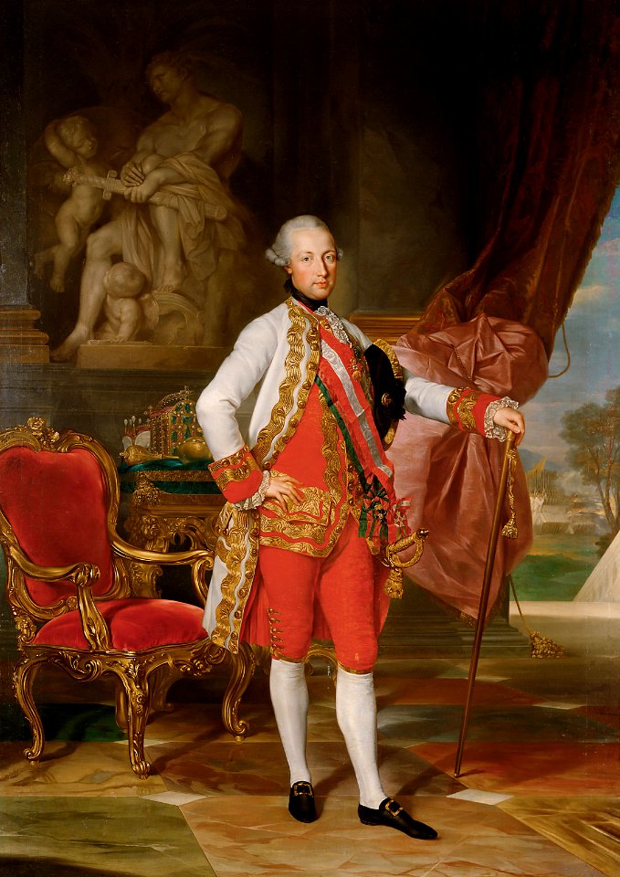 Anton von Maron - Kaiser Joseph II. (1741-1790) mit der Statue des Mars - GG 6200 - Kunsthistorisches Museum