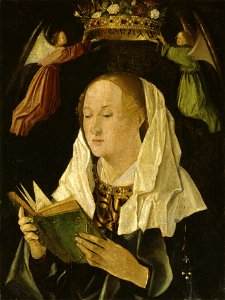 Antonello da Messina - The Virgin Mary Reading - Walters 37433. Free illustration for personal and commercial use.