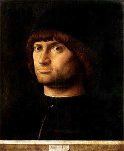 Antonello da Messina - Portrait of a Man (Il Condottiere) - WGA0745. Free illustration for personal and commercial use.
