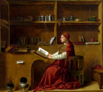 Antonello da Messina - St Jerome in his study - National Gallery London detail