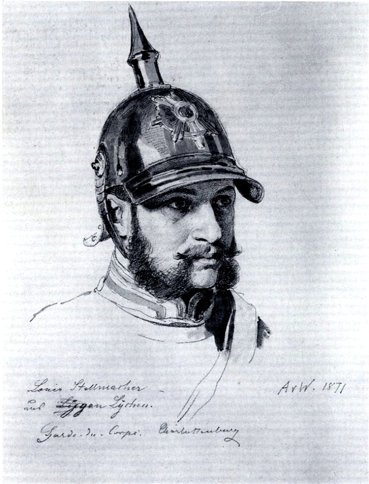 Anton von Werner - Figurenstudie Louis Stellmacher, Garde du Corps