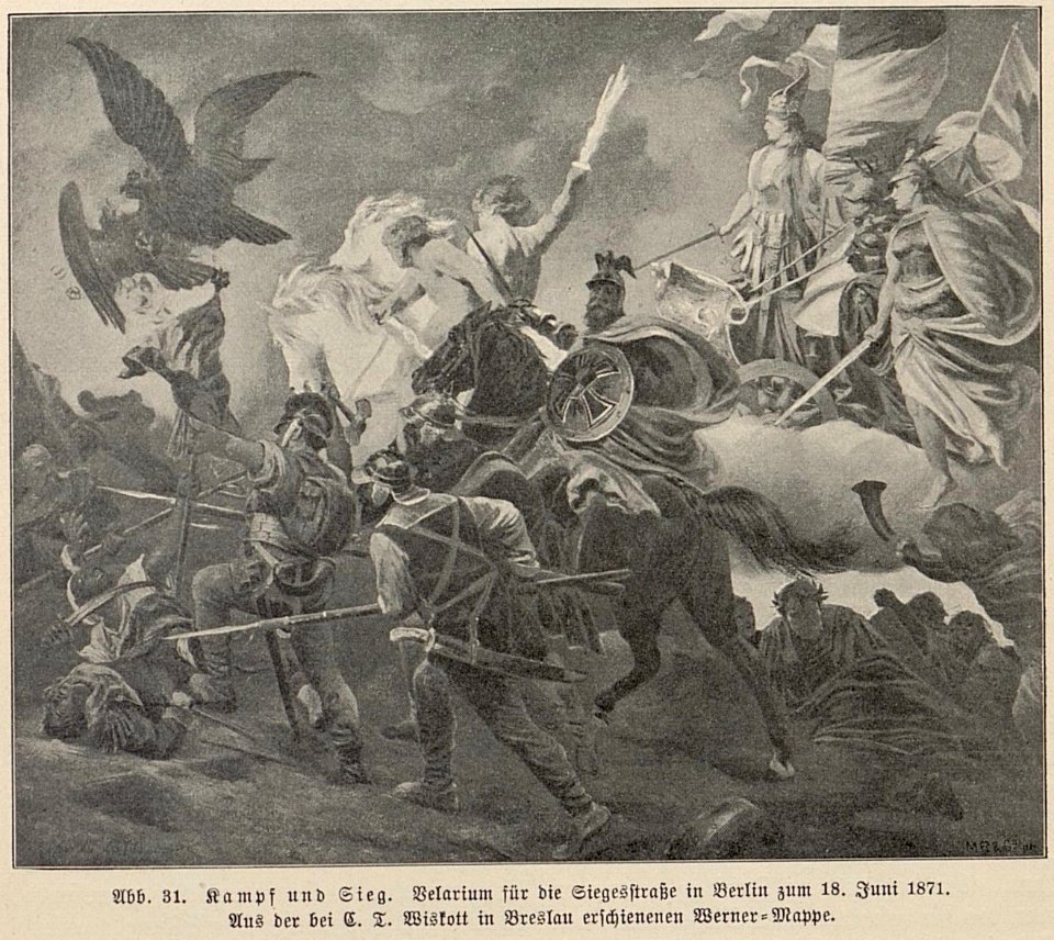 Anton von Werner - Kampf und Sieg. Velarium für die Siegesstraße in Berlin am 18. Juni 1871