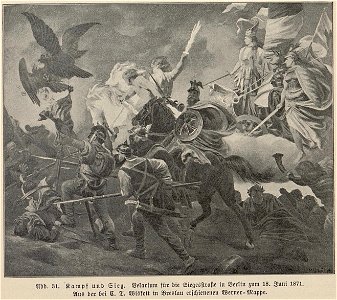 Anton von Werner - Kampf und Sieg. Velarium für die Siegesstraße in Berlin am 18. Juni 1871