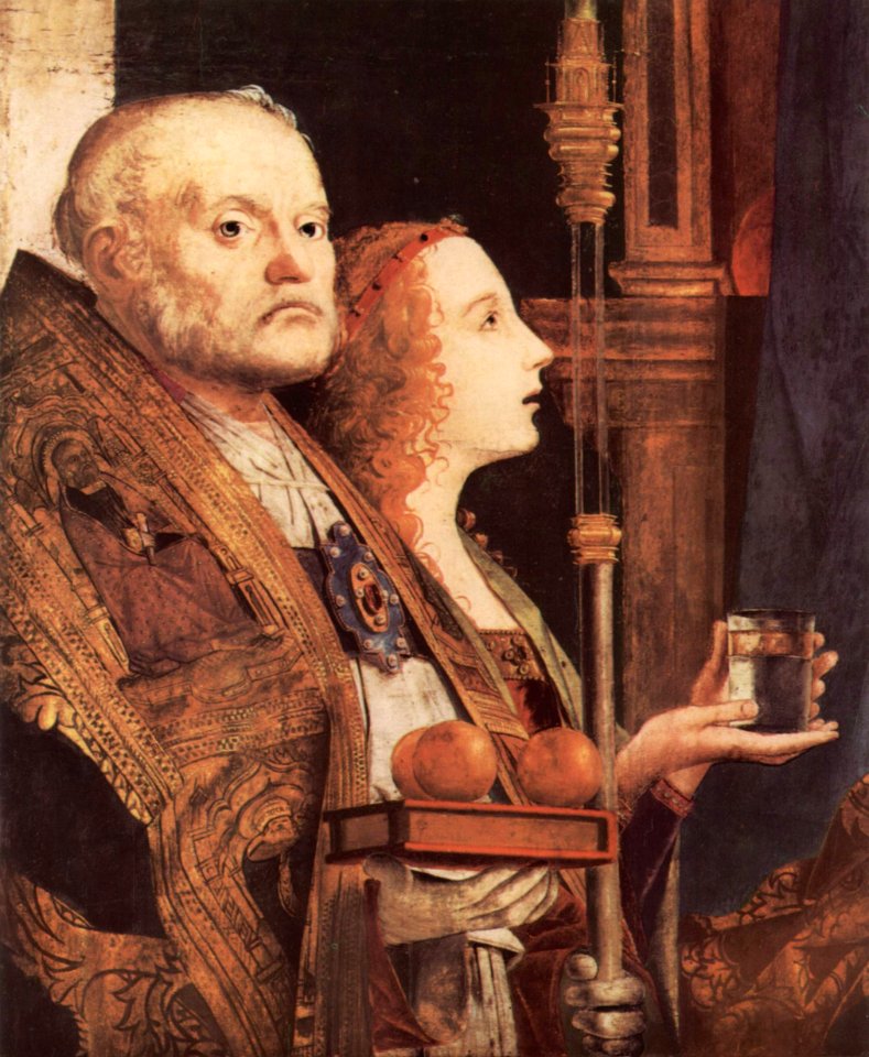 Antonello da Messina - Pala di San Cassiano Detail- San Nicholas - Kunsthistorisches Museum Vienna