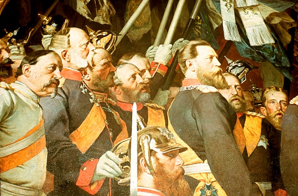Anton von Werner-Kaiserproklamation, zweite Fassung 1882-4-detail