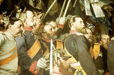 Anton von Werner-Kaiserproklamation, zweite Fassung 1882-4-detail