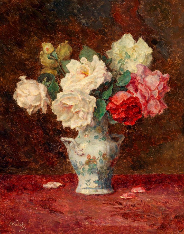 Anton Wrabetz Rosen in einer Vase