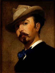 Antoni Caba - Portrait of the Painter Joaquim Vayreda - Google Art Project. Free illustration for personal and commercial use.
