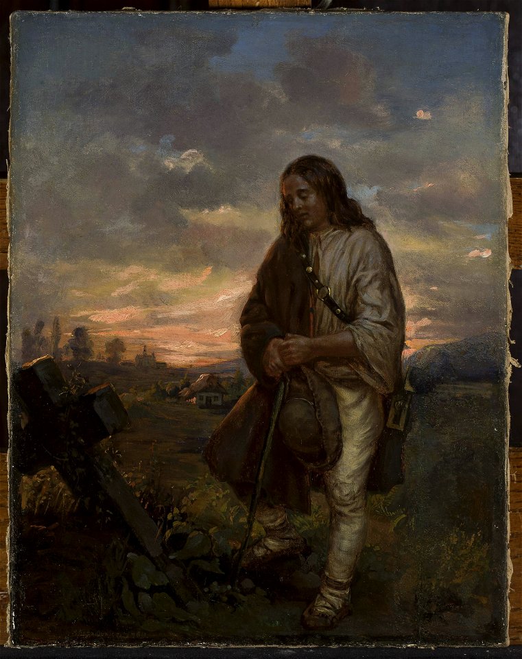 Antoni Kozakiewicz - Highlander at a grave - MP 2565 MNW - National Museum in Warsaw