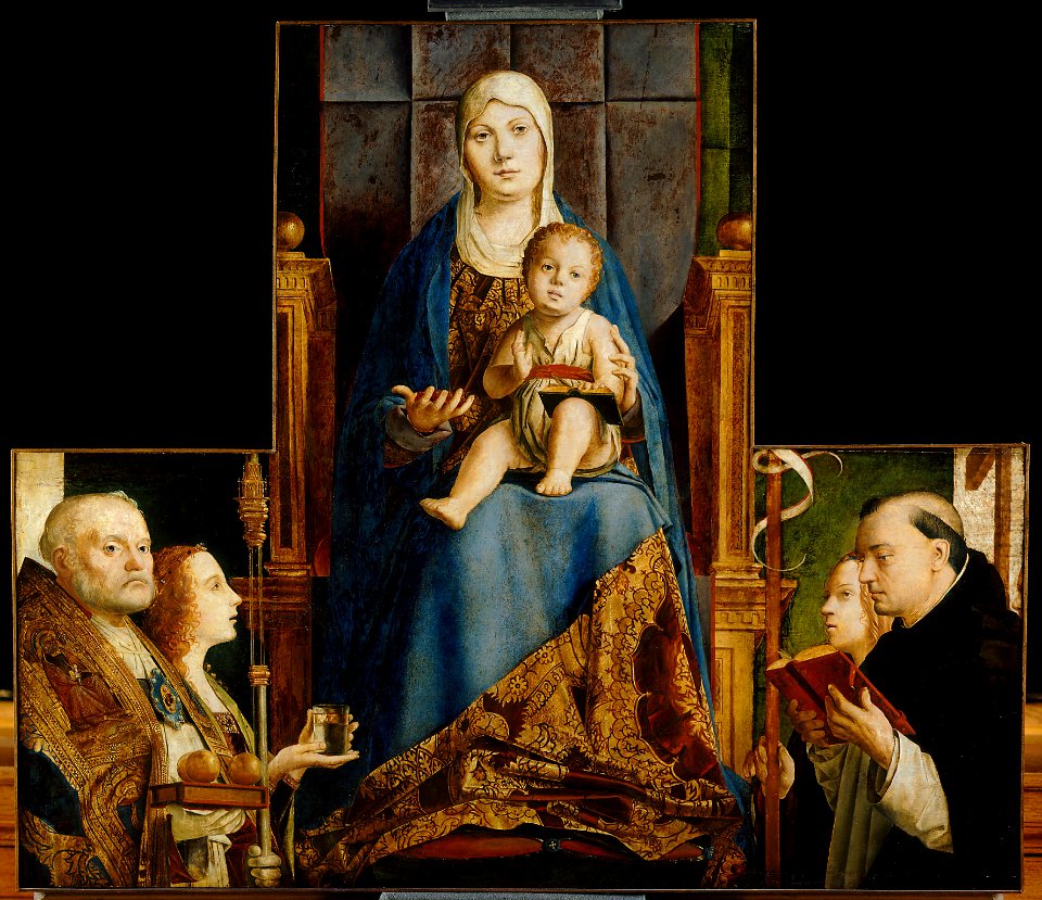 Antonello da Messina, , Kunsthistorisches Museum Wien, Gemäldegalerie - Hl. Dominikus mit Chorknaben - GG 7728 - Kunsthistorisches Museum