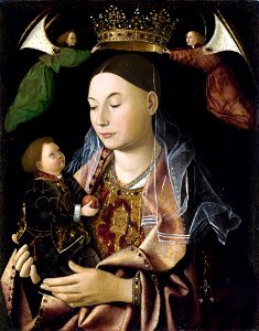 Antonello da messina, madonna salting. Free illustration for personal and commercial use.