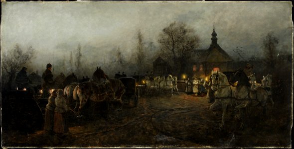 Antoni Piotrowski - Wedding in the evening - MP 2037 MNW - National Museum in Warsaw
