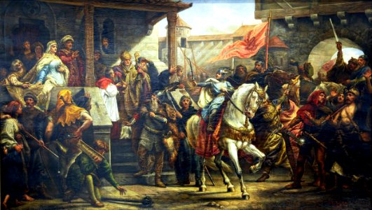 Antoni Zembaczyński - Władysław Herman blesses Bolesław the Wry-Mouthed before a war campaign - MP 2666 MNW - National Museum in Warsaw