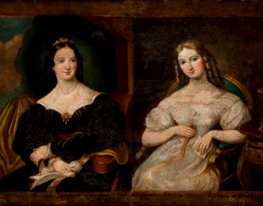 Antoni Giziński - Portrait of Two Women - MNK II-a-205 - National Museum Kraków