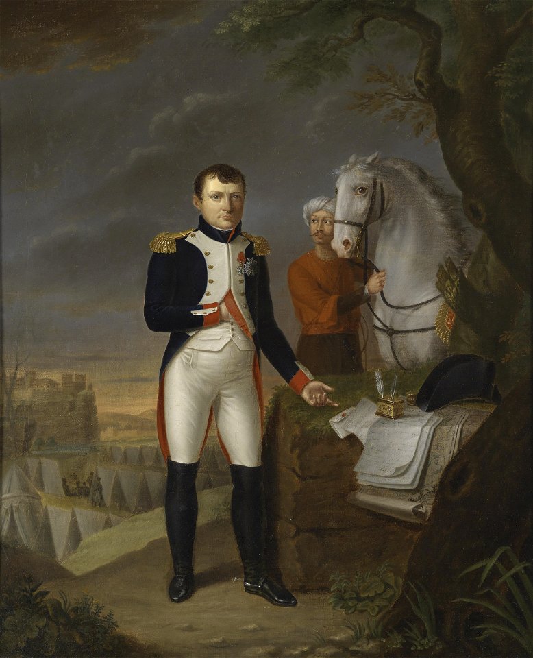 Antoni Jan Blank (attr) Napoleon in der Nacht nach der Schlacht von Ebelsberg