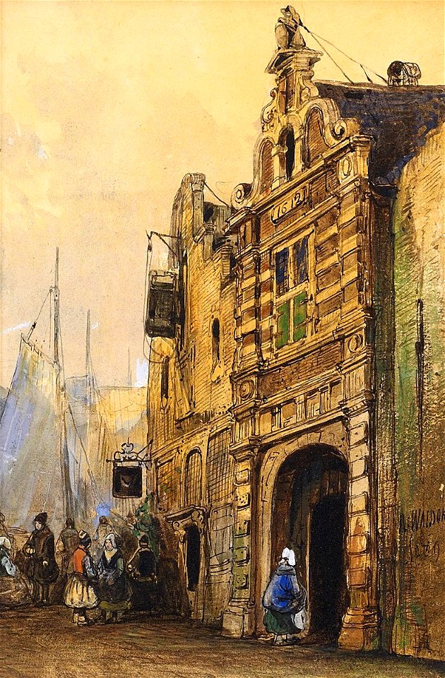 Antonie Waldorp Straßenansicht in Gent 1839